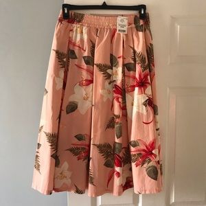 Coral Print Skirt